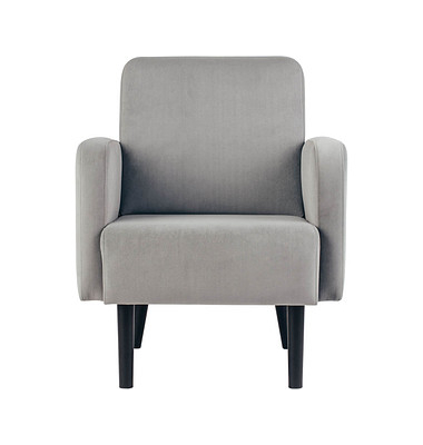Sessel LISBOA grau schwarz Stoff