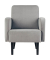 Sessel LISBOA grau schwarz Stoff