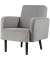 Sessel LISBOA grau schwarz Stoff