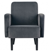 Sessel LISBOA anthrazit schwarz Stoff