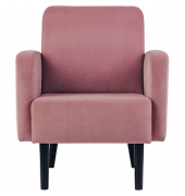 Sessel LISBOA rosa schwarz Stoff