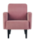 Sessel LISBOA rosa schwarz Stoff