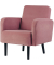 Sessel LISBOA rosa schwarz Stoff