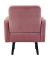 Sessel LISBOA rosa schwarz Stoff