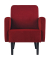 Sessel LISBOA rot schwarz Stoff
