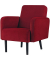 Sessel LISBOA rot schwarz Stoff