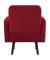 Sessel LISBOA rot schwarz Stoff