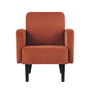 Sessel LISBOA rost schwarz Stoff