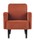 Sessel LISBOA rost schwarz Stoff