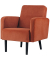 Sessel LISBOA rost schwarz Stoff