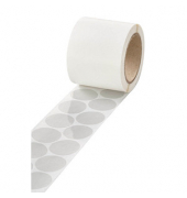 1.000 VELOFLEX Folien-Verschlussetiketten transparent 30,0 x 30,0 mm