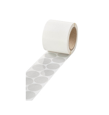 1.000 VELOFLEX Folien-Verschlussetiketten transparent 30,0 x 30,0 mm