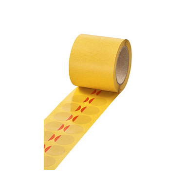 1.000 VELOFLEX Folien-Verschlussetiketten transparent 25,0 x 25,0 mm
