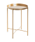 Beistelltisch 25266, 50cm (H), 39x39cm (BxT), rund, gold / gold