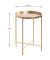Beistelltisch 25266, 50cm (H), 39x39cm (BxT), rund, gold / gold