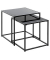 Beistelltisch 25557, 35/40cm (H), 35/40cmx35/40cm (BxT), rechteckig, schwarz / schwarz