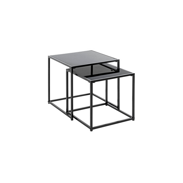 4001070255570 - Beistelltische-Set Glas schwarz 4001070255570 HAKU Möbel 4001070255570 - Beistelltische-Set Glas schwarz 4001070255570 HAKU Möbel