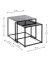 Beistelltisch 25557, 35/40cm (H), 35/40cmx35/40cm (BxT), rechteckig, schwarz / schwarz