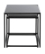 Beistelltisch 25557, 35/40cm (H), 35/40cmx35/40cm (BxT), rechteckig, schwarz / schwarz