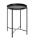 Beistelltisch 25566, 50cm (H), 39x39cm (BxT), rund, schwarz / schwarz