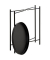 Beistelltisch 25566, 50cm (H), 39x39cm (BxT), rund, schwarz / schwarz