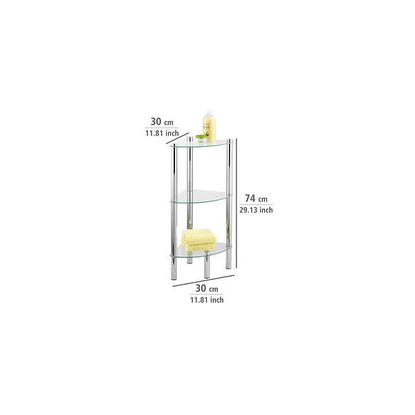 Yago 74,0 30,0 Thüringen 30,0 Badregal WENKO x silber cm - Bürobedarf x