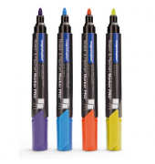 Boardmarker Pro+, 1228110, Etui, 4-farbig sortiert, 1,5-3mm Rundspitze