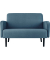 2-Sitzer Sofa LISBOA blau schwarz Stoff