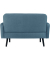 2-Sitzer Sofa LISBOA blau schwarz Stoff