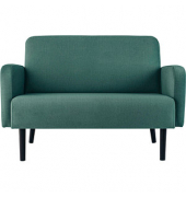 2-Sitzer Sofa LISBOA grün schwarz Stoff