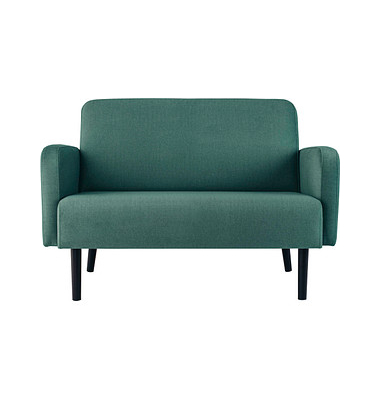 2-Sitzer Sofa LISBOA grün schwarz Stoff