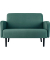 2-Sitzer Sofa LISBOA grün schwarz Stoff