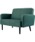 2-Sitzer Sofa LISBOA grün schwarz Stoff