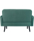 2-Sitzer Sofa LISBOA grün schwarz Stoff