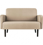 2-Sitzer Sofa LISBOA elfenbein schwarz Stoff