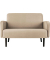 2-Sitzer Sofa LISBOA elfenbein schwarz Stoff