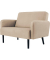 2-Sitzer Sofa LISBOA elfenbein schwarz Stoff