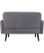 2-Sitzer Sofa LISBOA grau schwarz Stoff