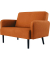 2-Sitzer Sofa LISBOA braun schwarz Stoff