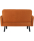 2-Sitzer Sofa LISBOA braun schwarz Stoff