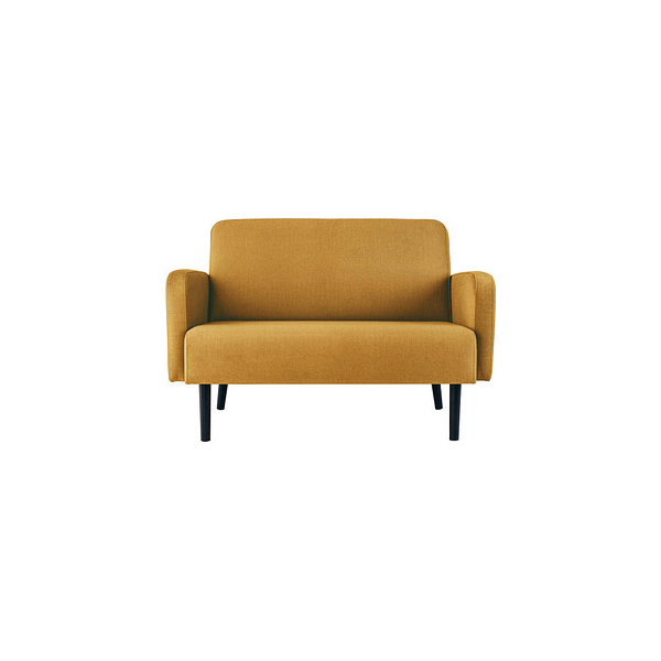 3660141954272 - 2-Sitzer Sofa LISBOA safran schwarz Stoff 1240 x 815 x 830 cm 1 St