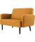 2-Sitzer Sofa LISBOA safran schwarz Stoff