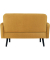 2-Sitzer Sofa LISBOA safran schwarz Stoff