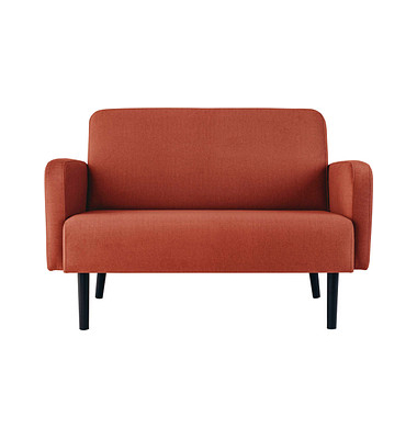2-Sitzer Sofa LISBOA rost schwarz Stoff