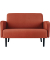 2-Sitzer Sofa LISBOA rost schwarz Stoff