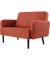 2-Sitzer Sofa LISBOA rost schwarz Stoff