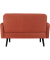 2-Sitzer Sofa LISBOA rost schwarz Stoff