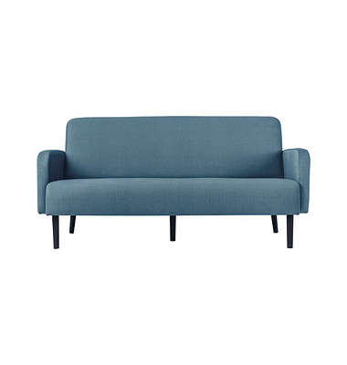 3-Sitzer Sofa LISBOA blau schwarz Stoff