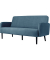 3-Sitzer Sofa LISBOA blau schwarz Stoff