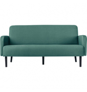 3-Sitzer Sofa LISBOA grün schwarz Stoff